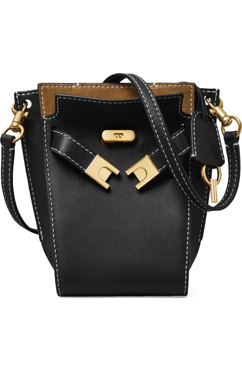 Tory Burch Petite Lee Radziwill Leather Double Bucket Bag, Main, color,