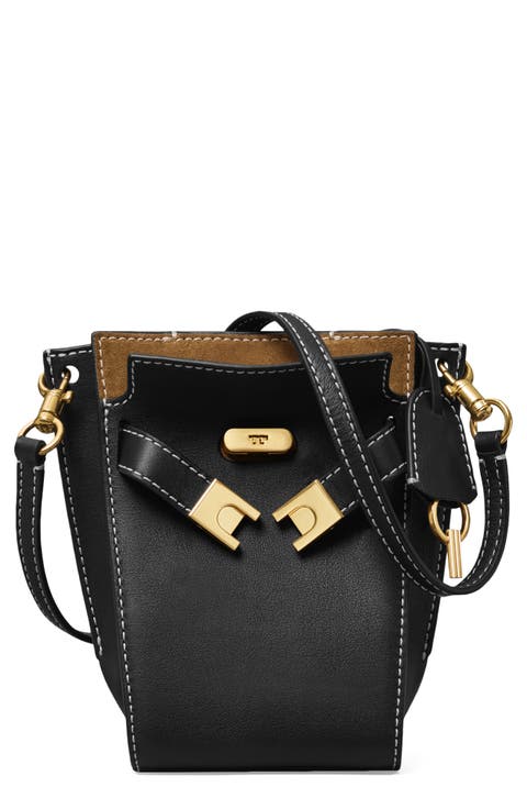 Petite Lee Radziwill Leather Double Bucket Bag