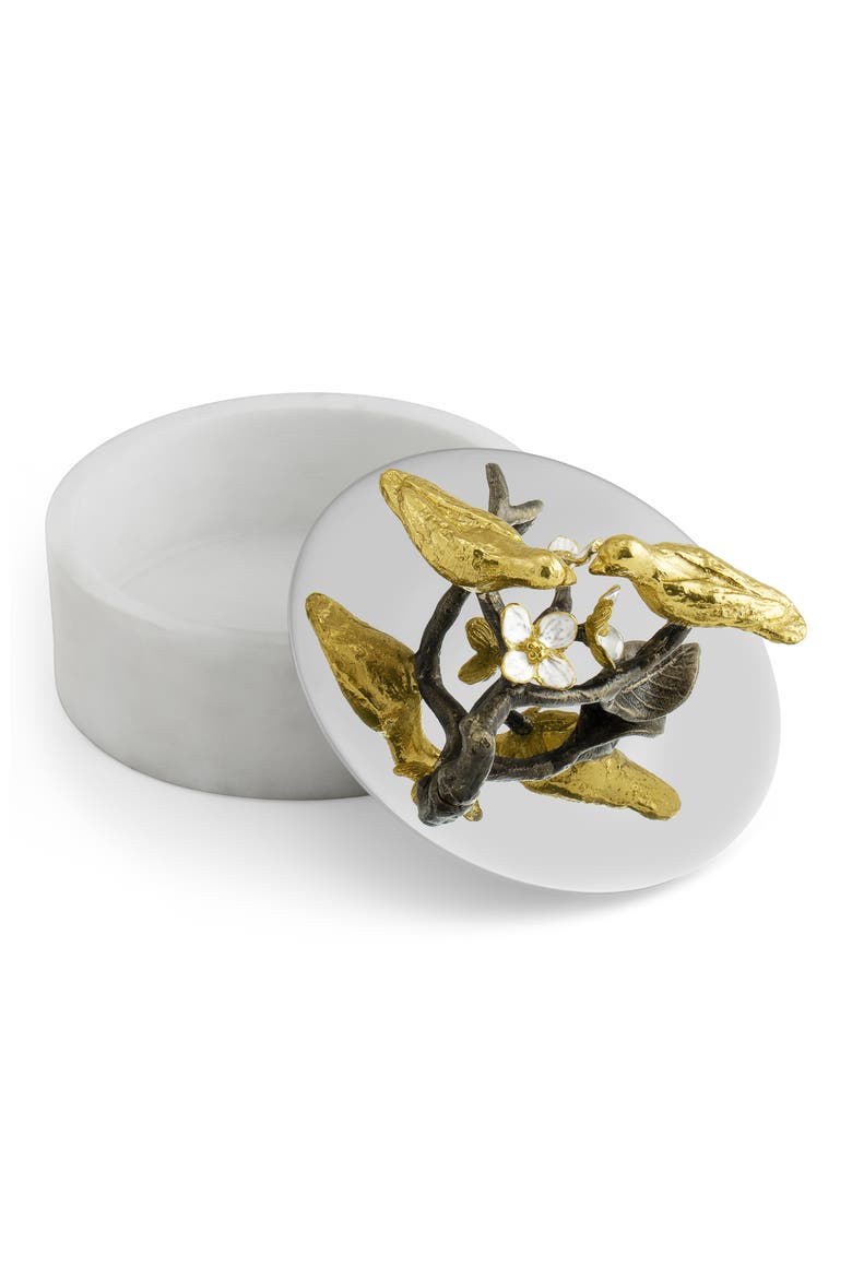 Lovebirds Trinket Box, Alternate, color, MULTI WHITE