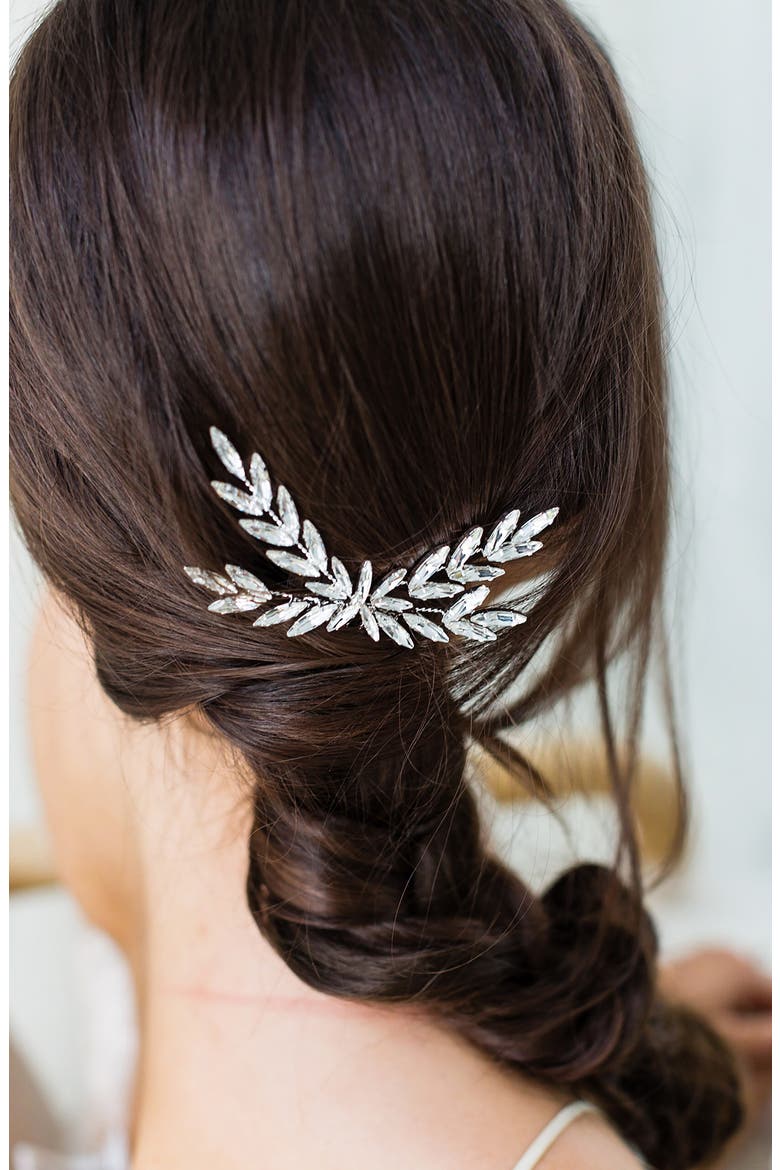 Makenna Crystal Comb (Nordstrom Exclusive), Alternate, color, SILVER