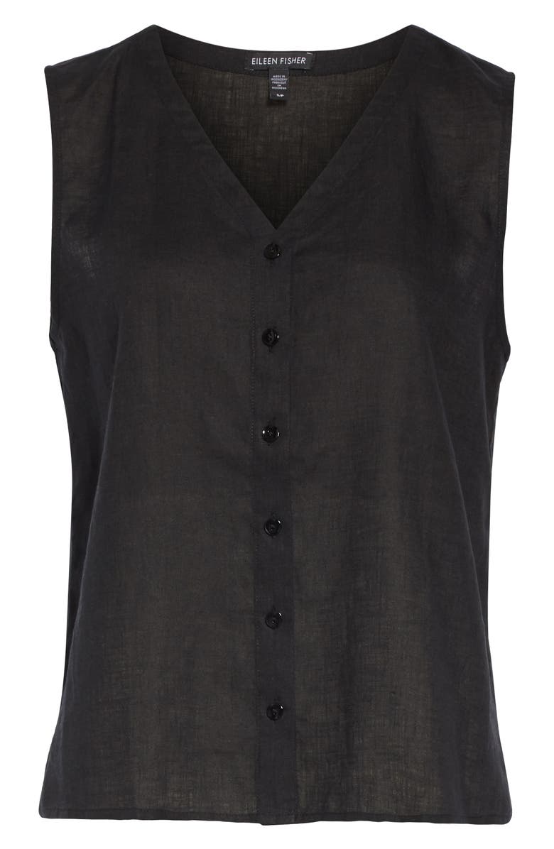 Eileen Fisher V-NECK SLVLSS TOP, Alternate, color,