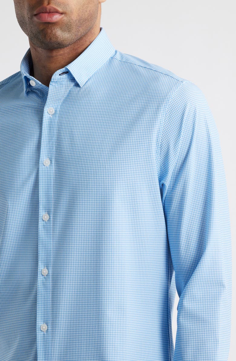 Mizzen+Main Leeward Trim Fit No Tuck Microdot Button-Up Shirt, Alternate, color, Provence Circle Print