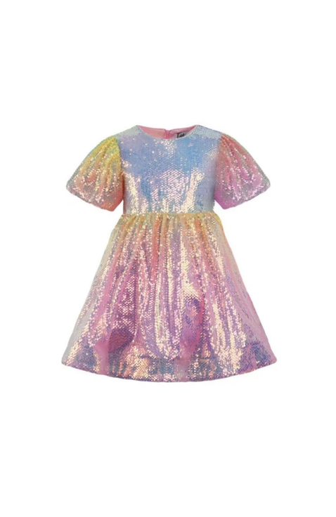 Ombre Sunset Sparkle Party Dress