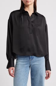 rag & bone Martha Long Sleeve Popover Shirt