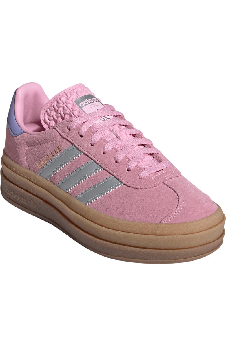 adidas Kids' Gazelle Bold Sneaker, Main, color, Trupnk/Sil