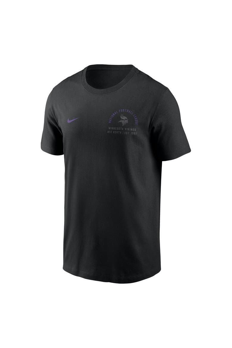 Men's Nike Black Minnesota Vikings Split Logo T-Shirt, Alternate, color, Black
