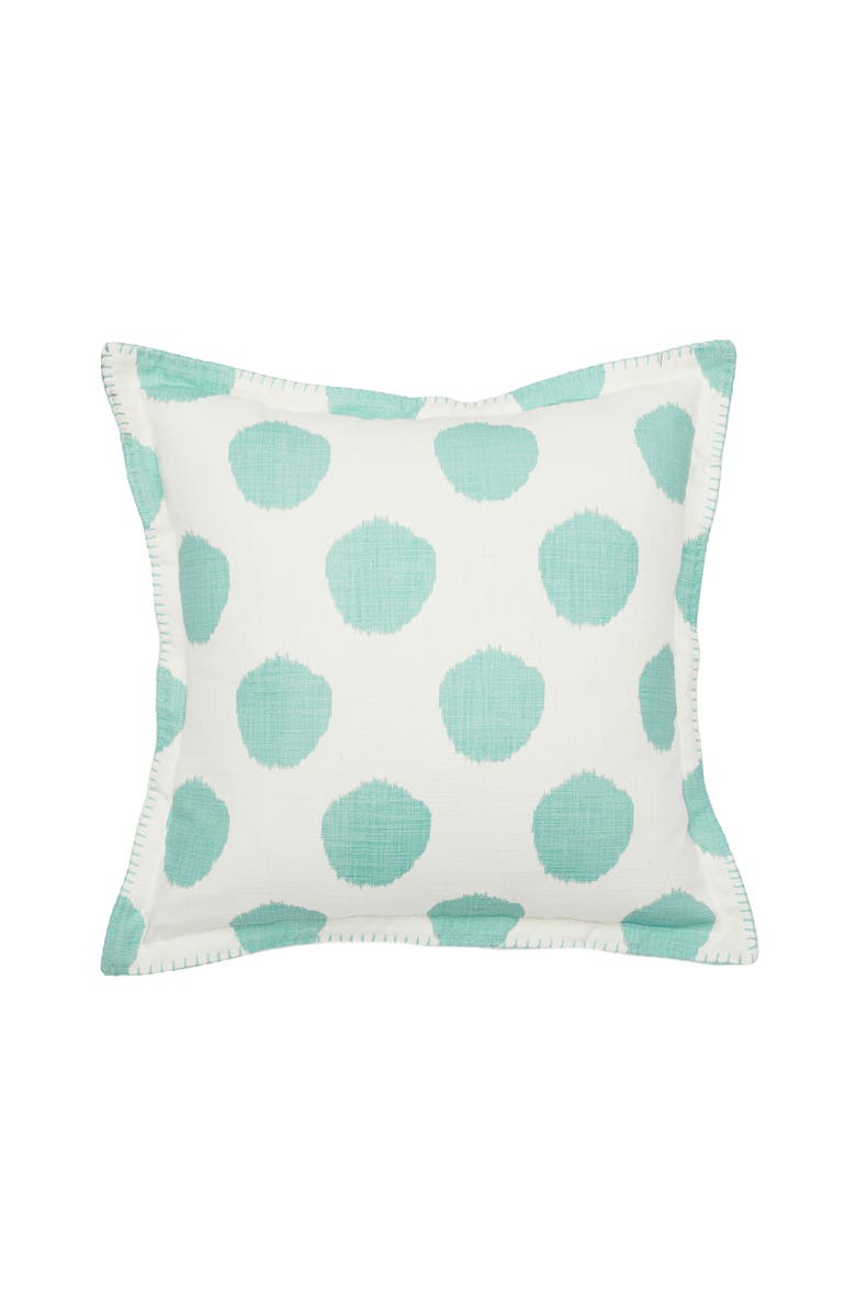 carol & frank Surf Dot Printed Throw Pillow, 20" x 20", Main, color, Green