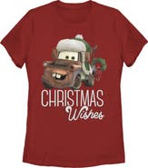Cars Women's Cars Merry Christmas Mater Graphic T-Shirt