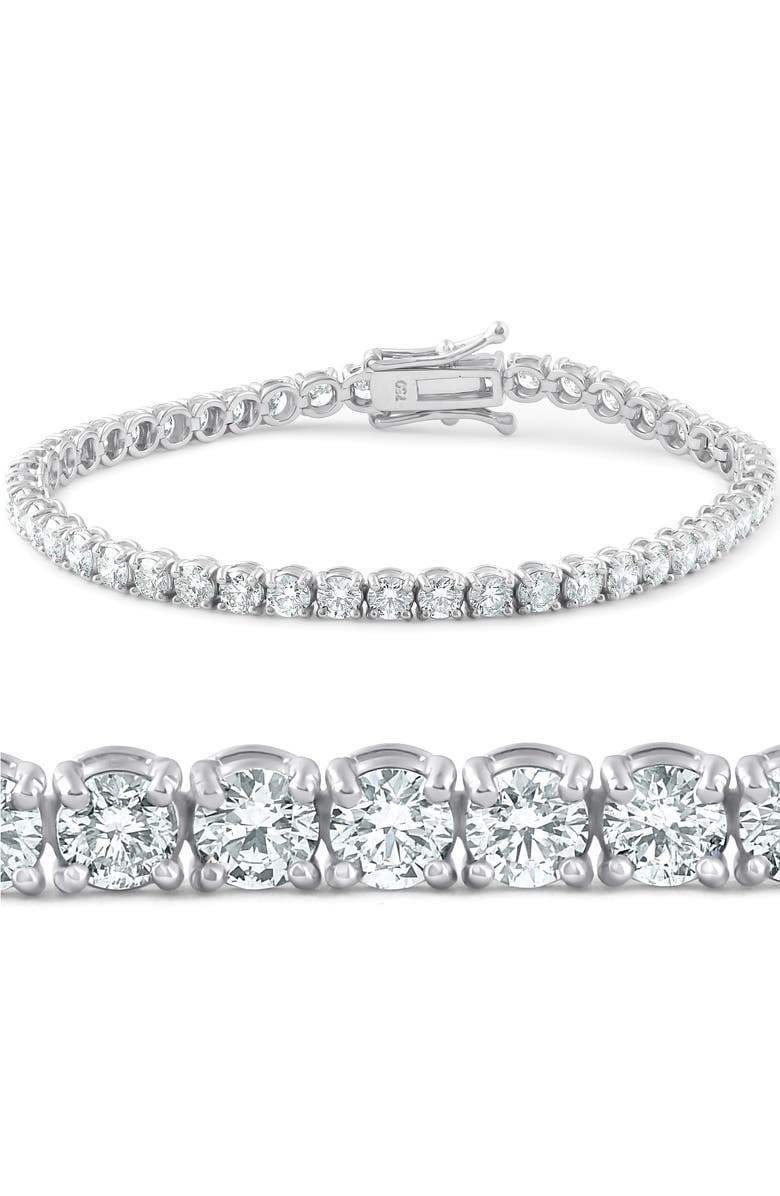 Bliss Diamond 8 TCW 14k Gold Round Diamond Tennis Bracelet Lab Grown, Main, color,