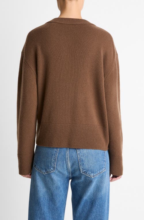 Vince Wool & Cashmere V-neck Sweater In Brown