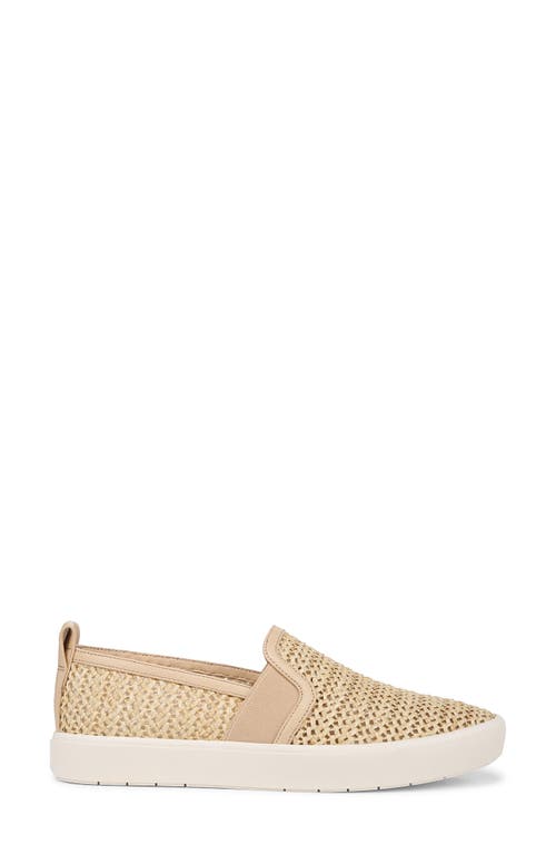 Vince Blair Raffia Slip-on Sneakers In Brown