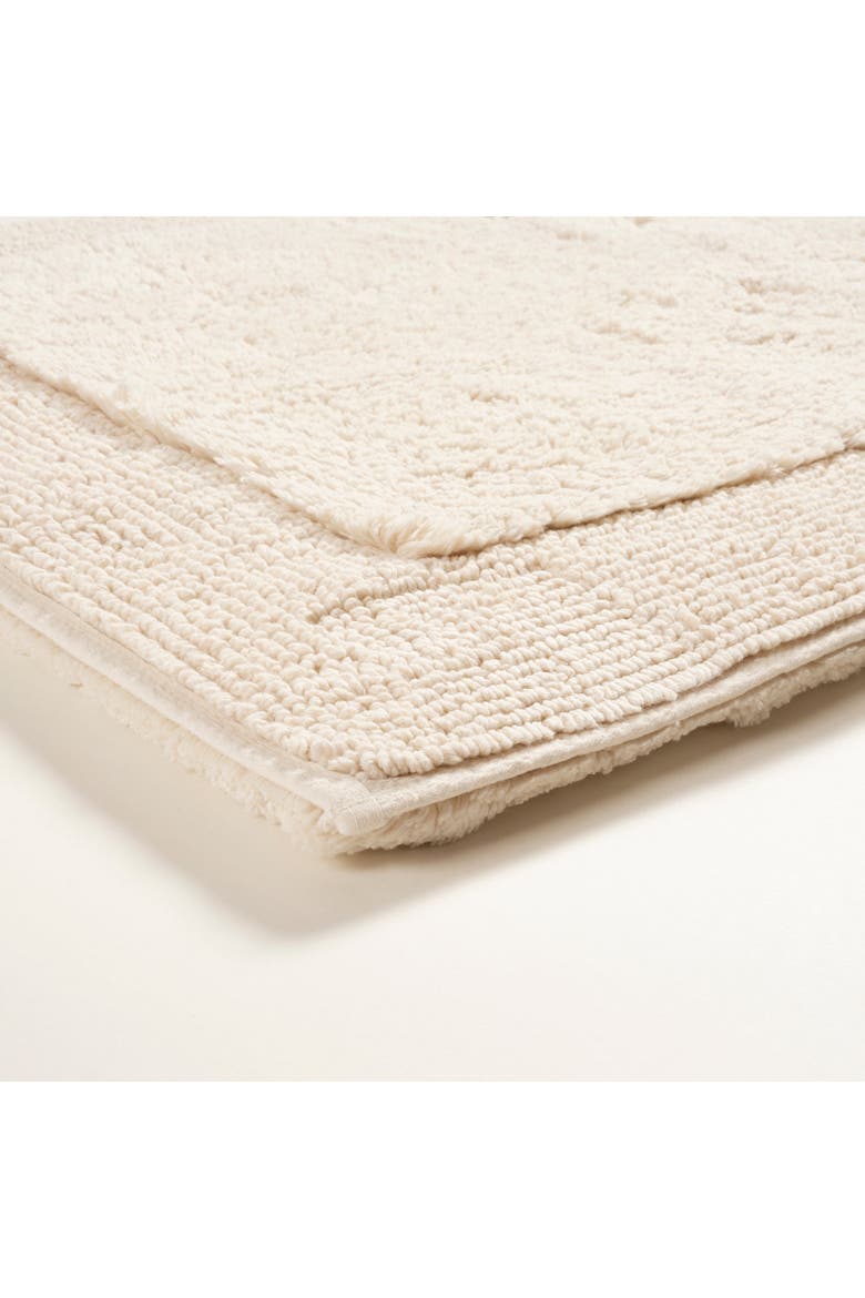 Punjab Double Sided 100% Cotton Bath Mat Spa-Inspired, Alternate, color, Ivory