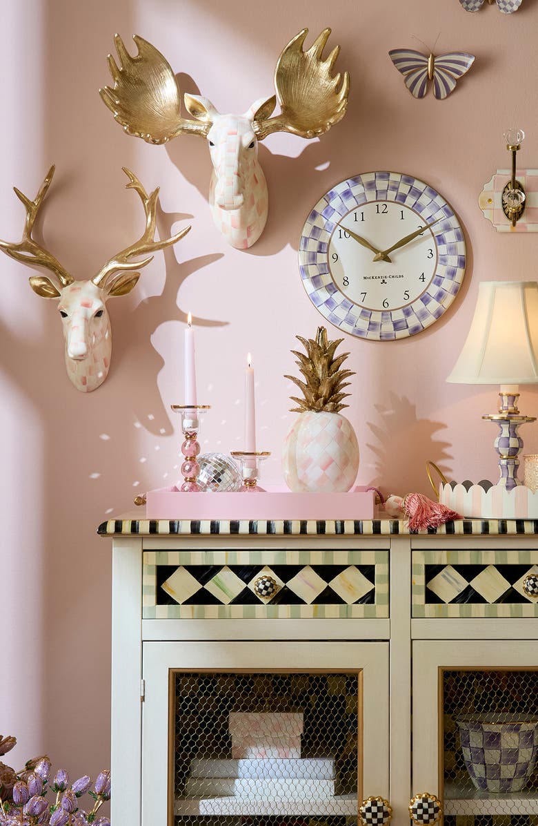 MACKENZIE CHILDS Rosy English Garden Serving Tray, Alternate, color, Rosy