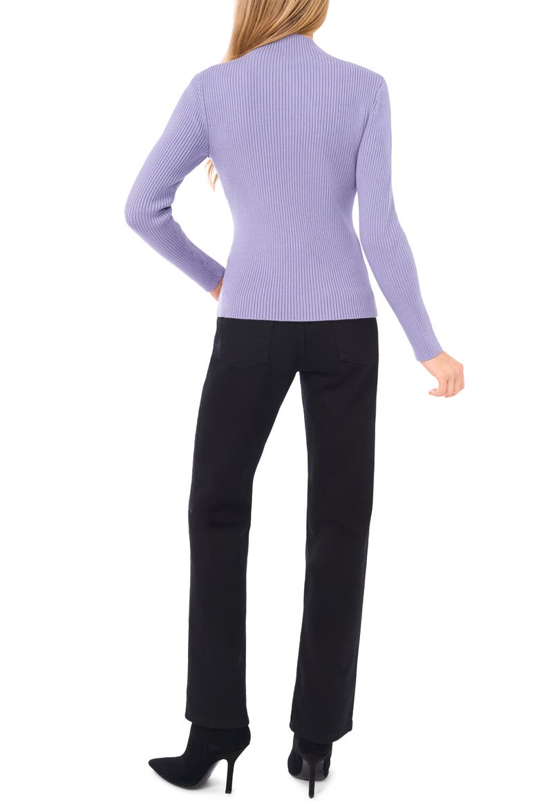 Rib Quarter Zip Sweater, Alternate, color, STONEWASH