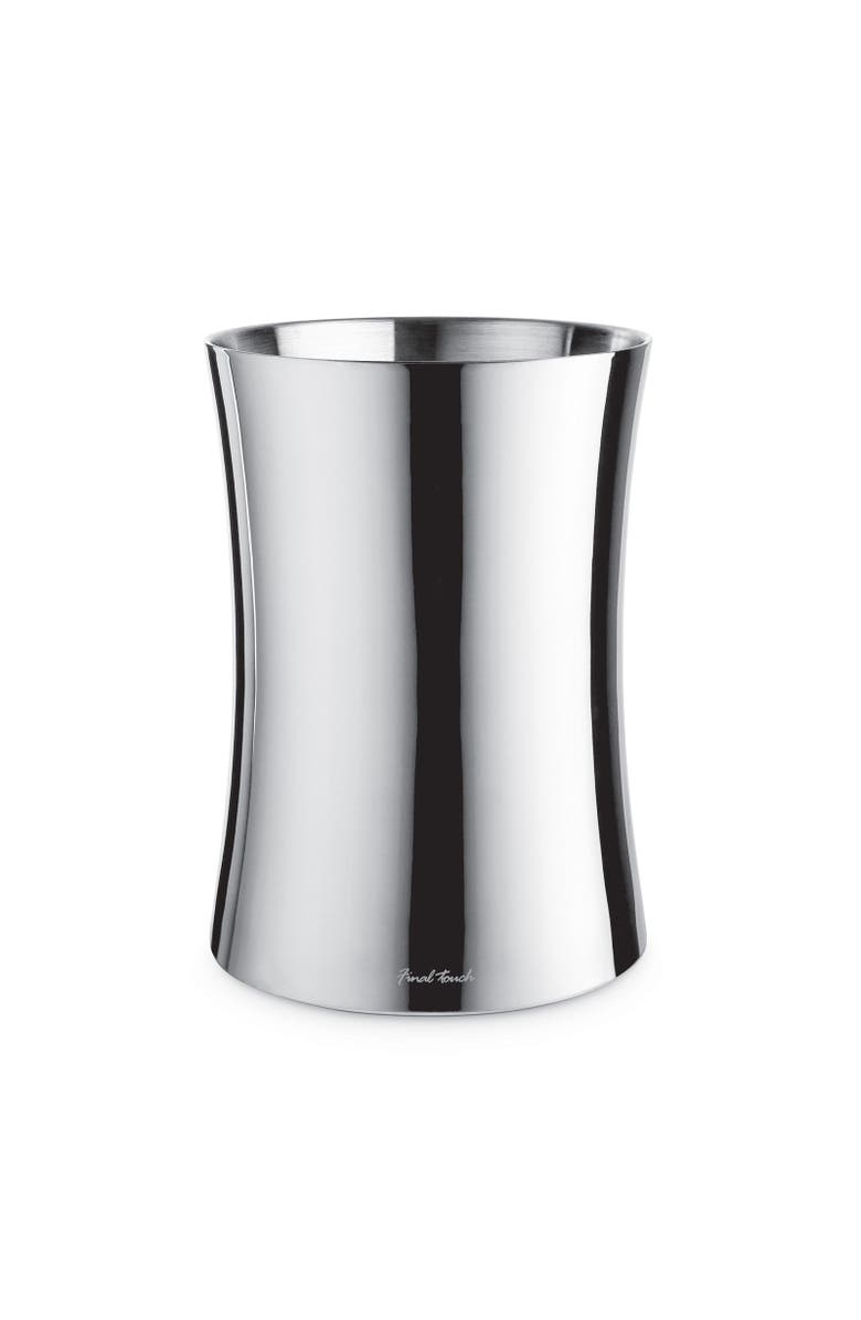 FINAL TOUCH Double-Wall Stainless Steel Wine Chiller, Alternate, color, Silver