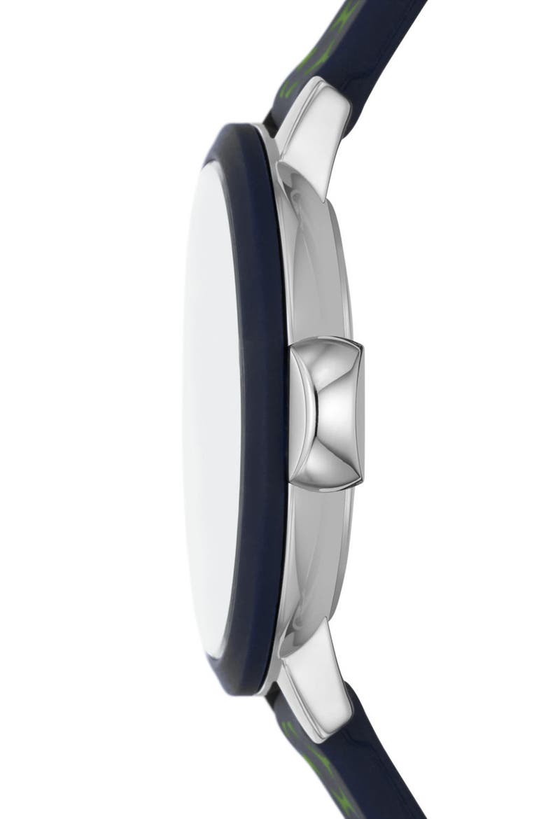park row silicone strap watch, 34mm, Alternate, color, NAVY / GREEN