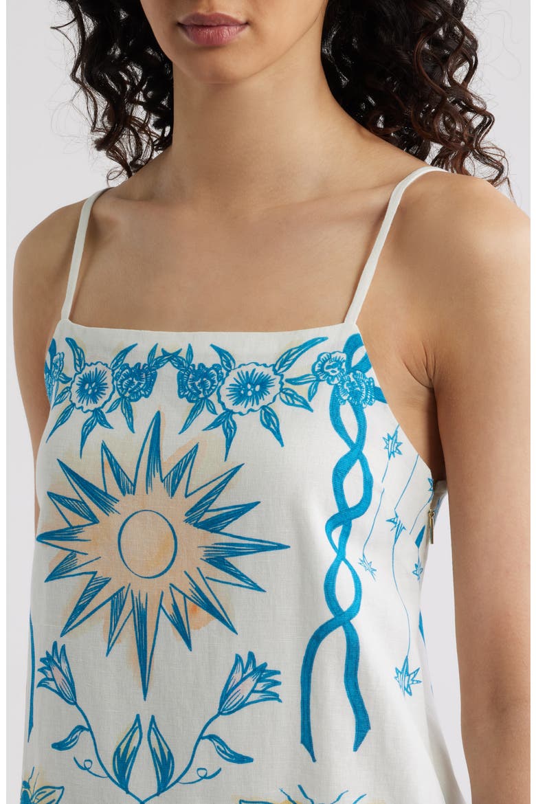 Parvana Cotton & Linen Mini Sundress, Alternate, color, LUNADA PRINT