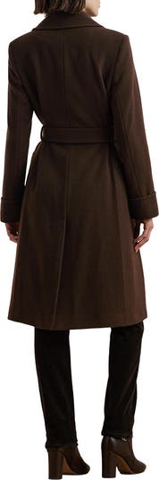 Belted Wool & Cashmere Blend Wrap Coat