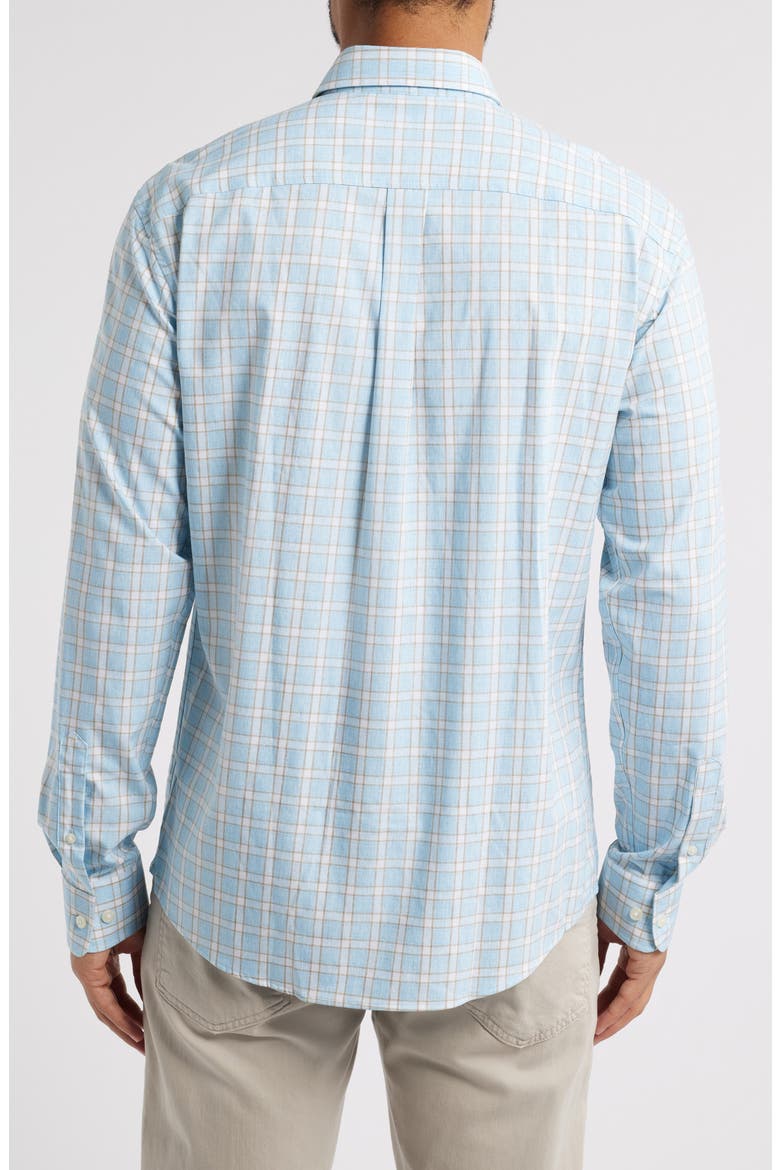 Burleigh Check Stretch Button-Up Shirt, Alternate, color, MALIBLU