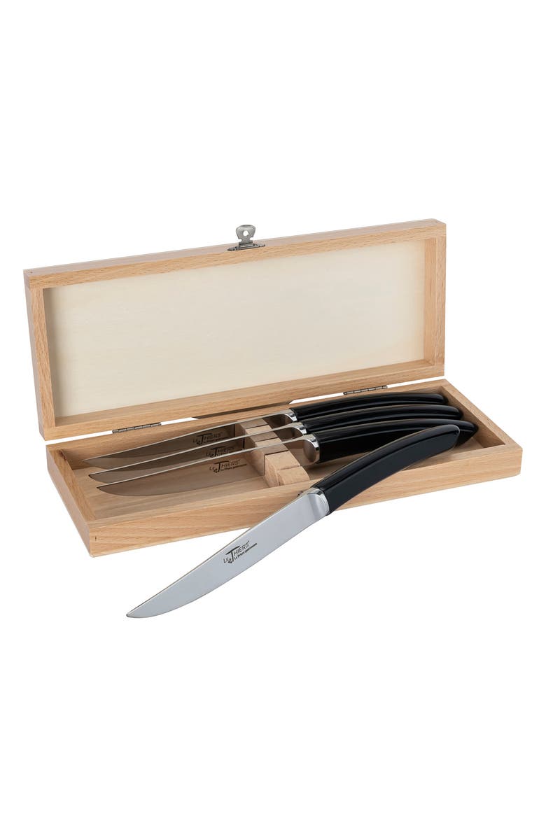 AU NAIN Le Thiers Prince Gastronome Steak Knives - Set of 4, Alternate, color, Black