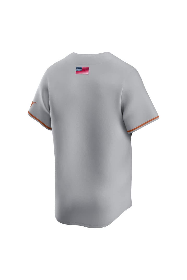 Men's Nike Gray Texas Longhorns Alternate Limited Baseball Jersey, Alternate, color, Gray