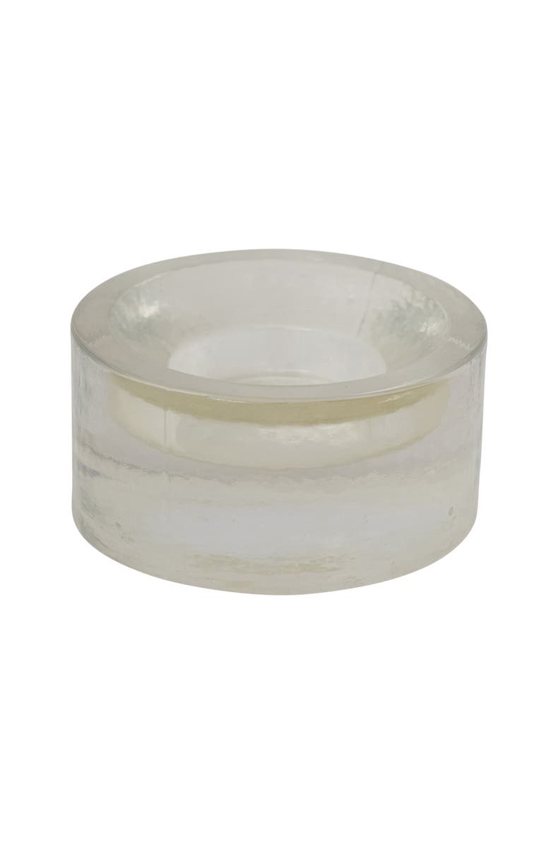 Storied Home Round Tealight Candle Holder, Main, color, White