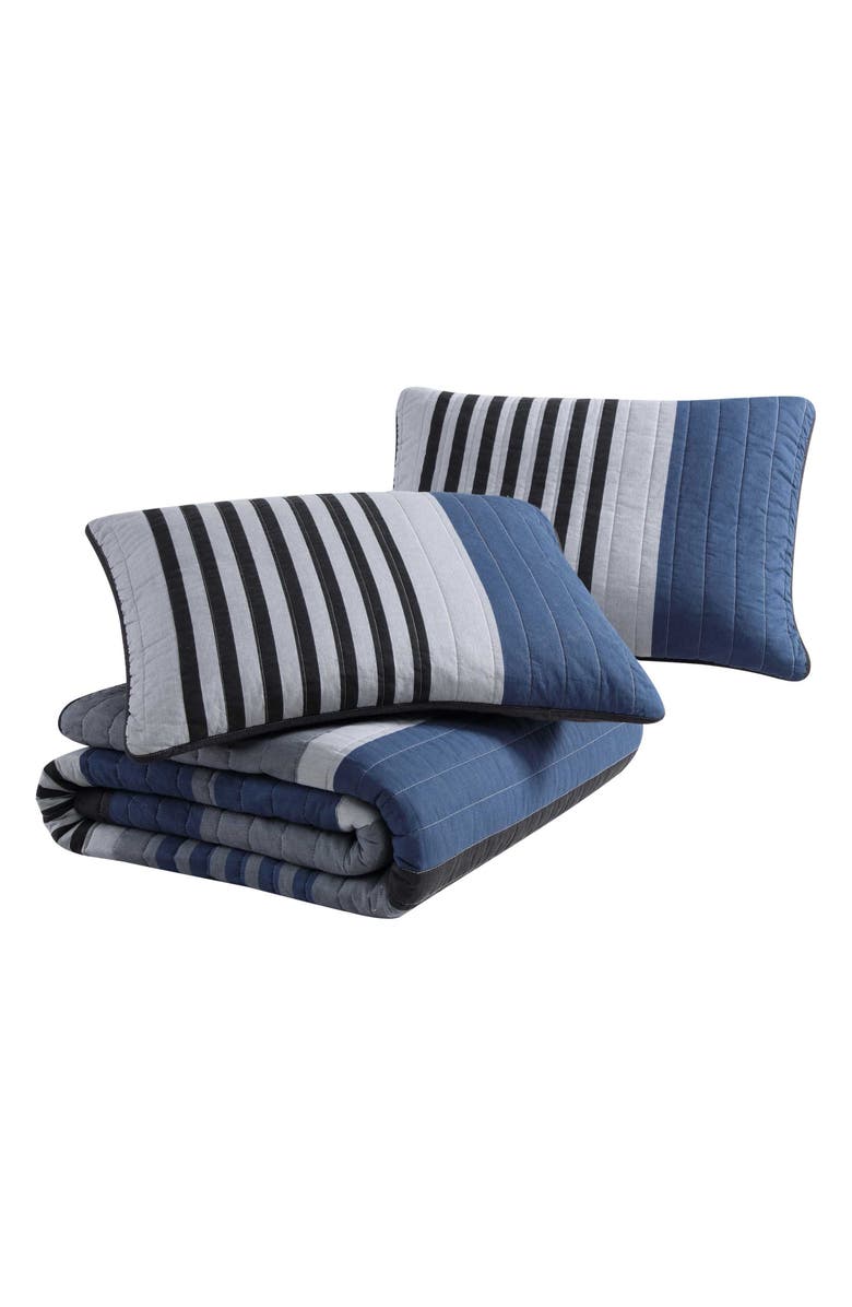 Nautica Rendon Quilt & Sham Set, Main, color, Charcoal