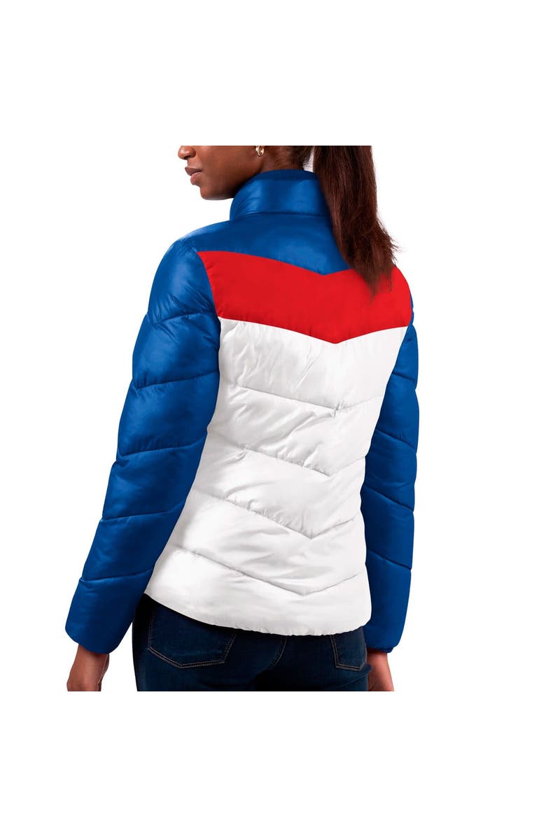 G-III 4HER BY CARL BANKS Women's G-III 4Her by Carl Banks  White/Royal New York Giants New Star Quilted Full-Zip Jacket, Alternate, color, White