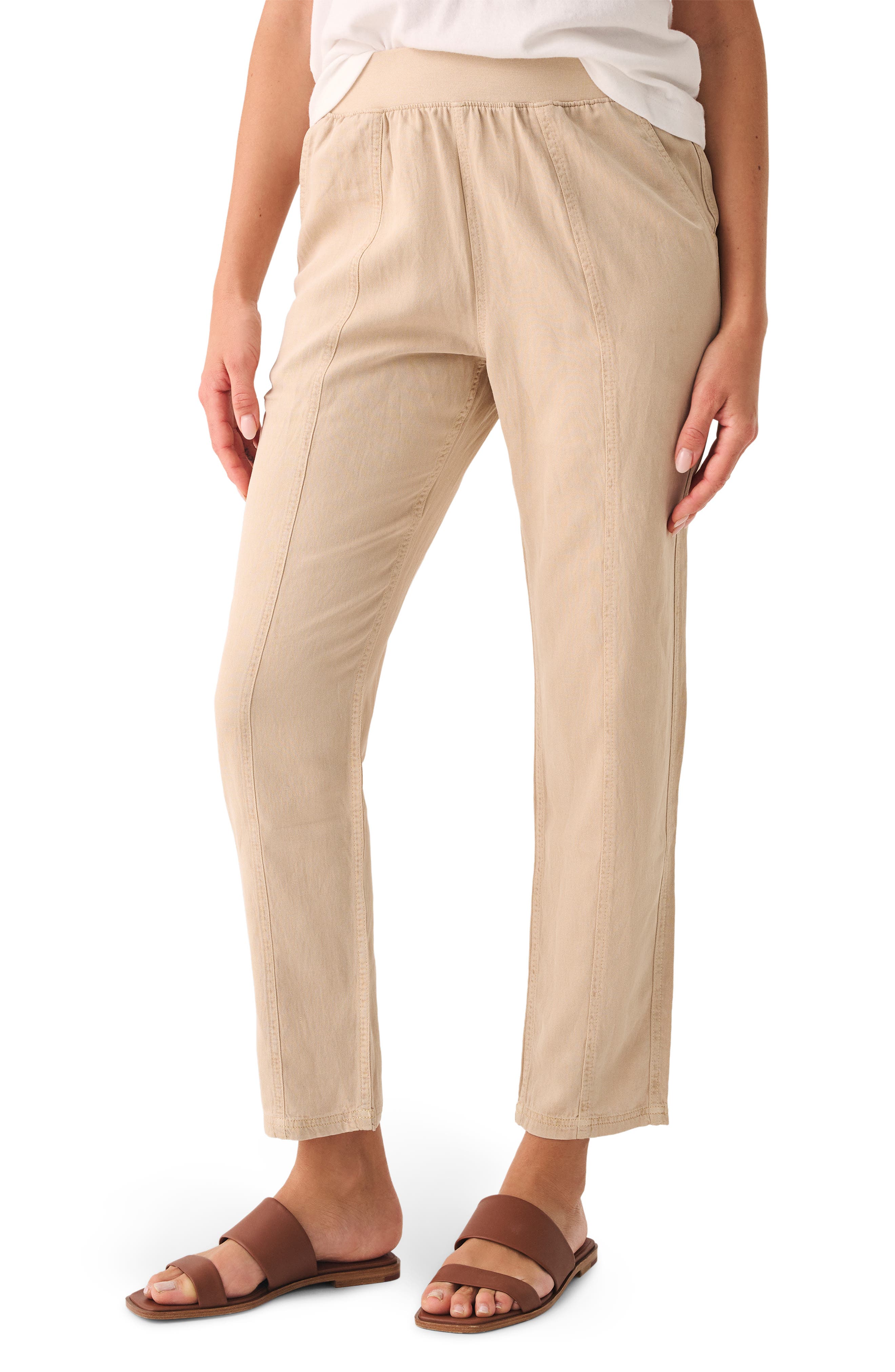 Faherty Arlie Pull-On Tapered Leg Pants