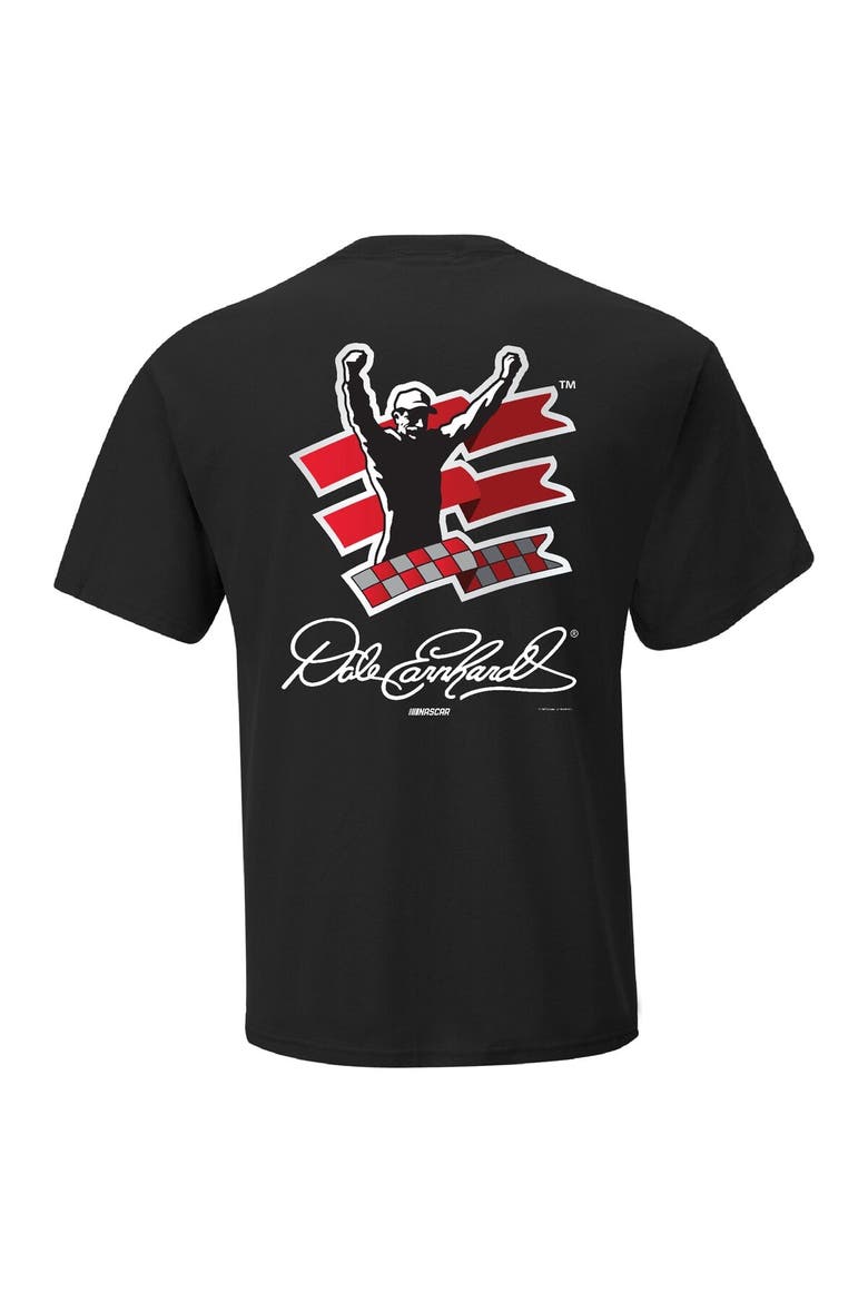 Men's Checkered Flag Sports  Black Dale Earnhardt  Champions Wear T-Shirt, Alternate, color, Black