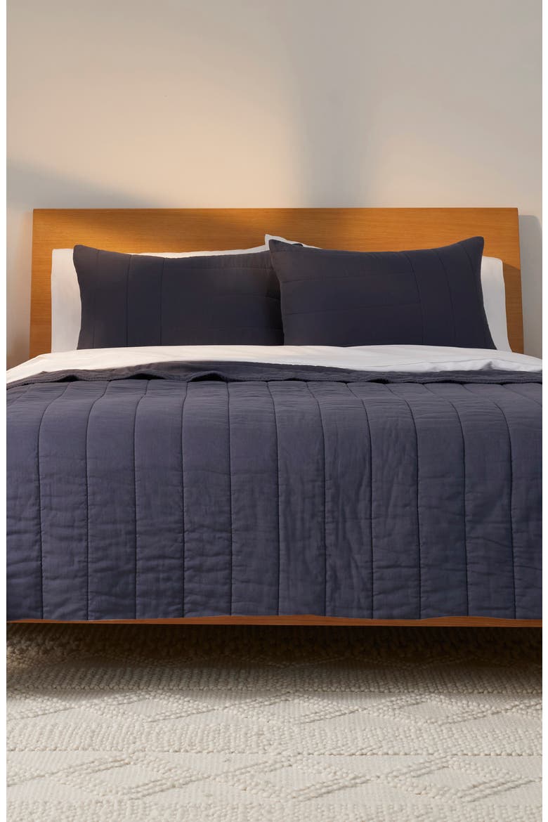 Everyday Quilted Shams, Alternate, color, INDIGO