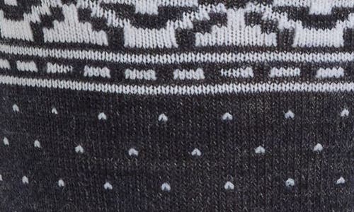 Nordstrom Fair Isle Wool Blend Socks In Black