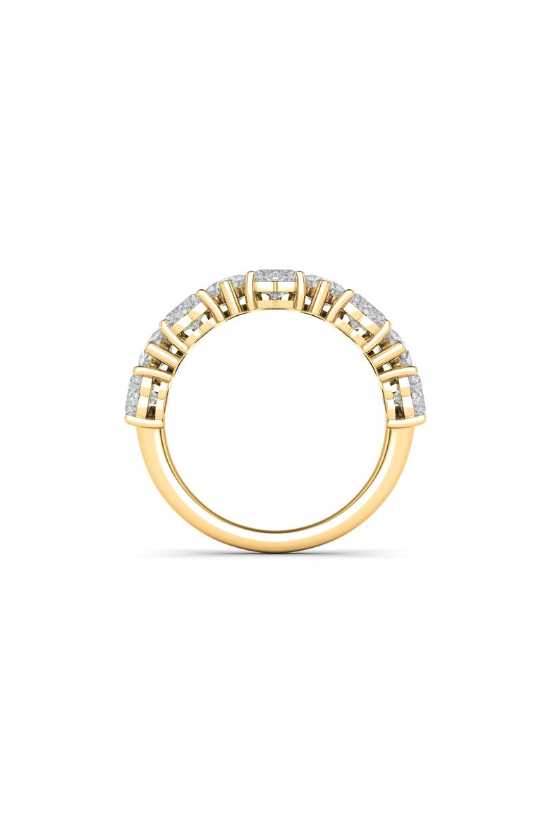 Alternating Hearts Lab Created Diamond Half Eternity Ring, Alternate, color, YELLOW GOLD