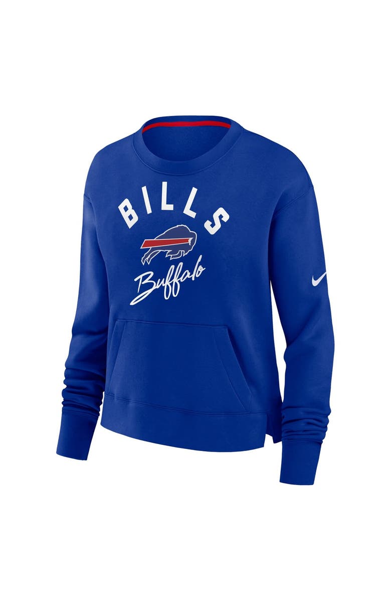 Nike Women's Nike Royal Buffalo Bills High Hip Fleece Pullover Sweatshirt, Alternate, color, 