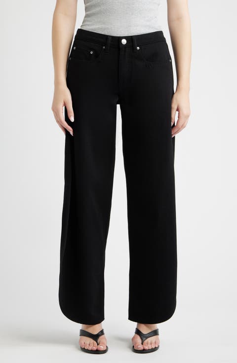 Rori Mid Rise Wide Barrel Leg Jeans