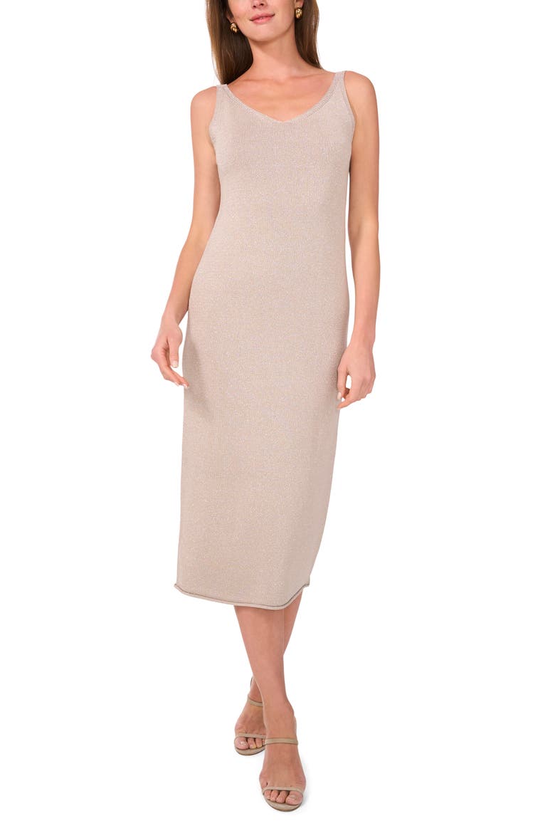 metallic jumper dress Women's Silver Metallic Knit Tie Back Jumper Dress | Paloma