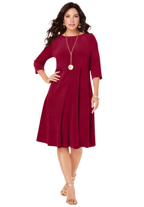 Velour Swing Drape Dress