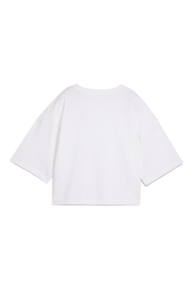 Oversize Crop Cotton T-Shirt, Alternate, color, PUMA WHITE