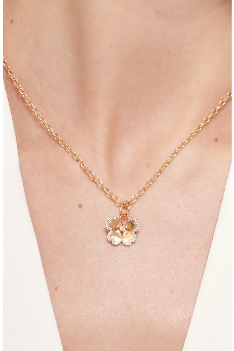 Cerez Fleur Charm, Alternate, color, Yellow Gold
