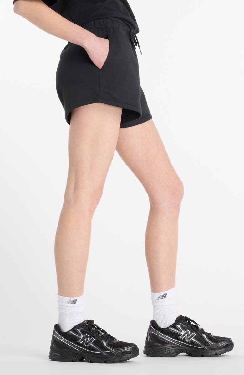 New Balance Reimagined Fleece Shorts, Alternate, color, Black