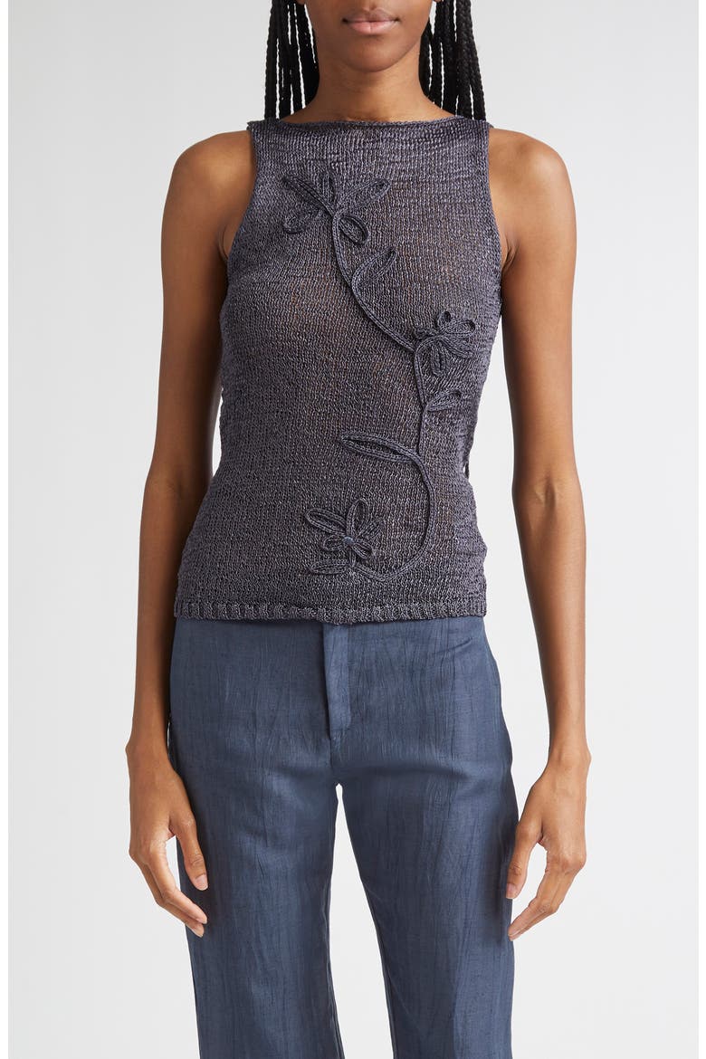 Skipp Floral Embroidered Sleeveless Top (Women) | Nordstrom