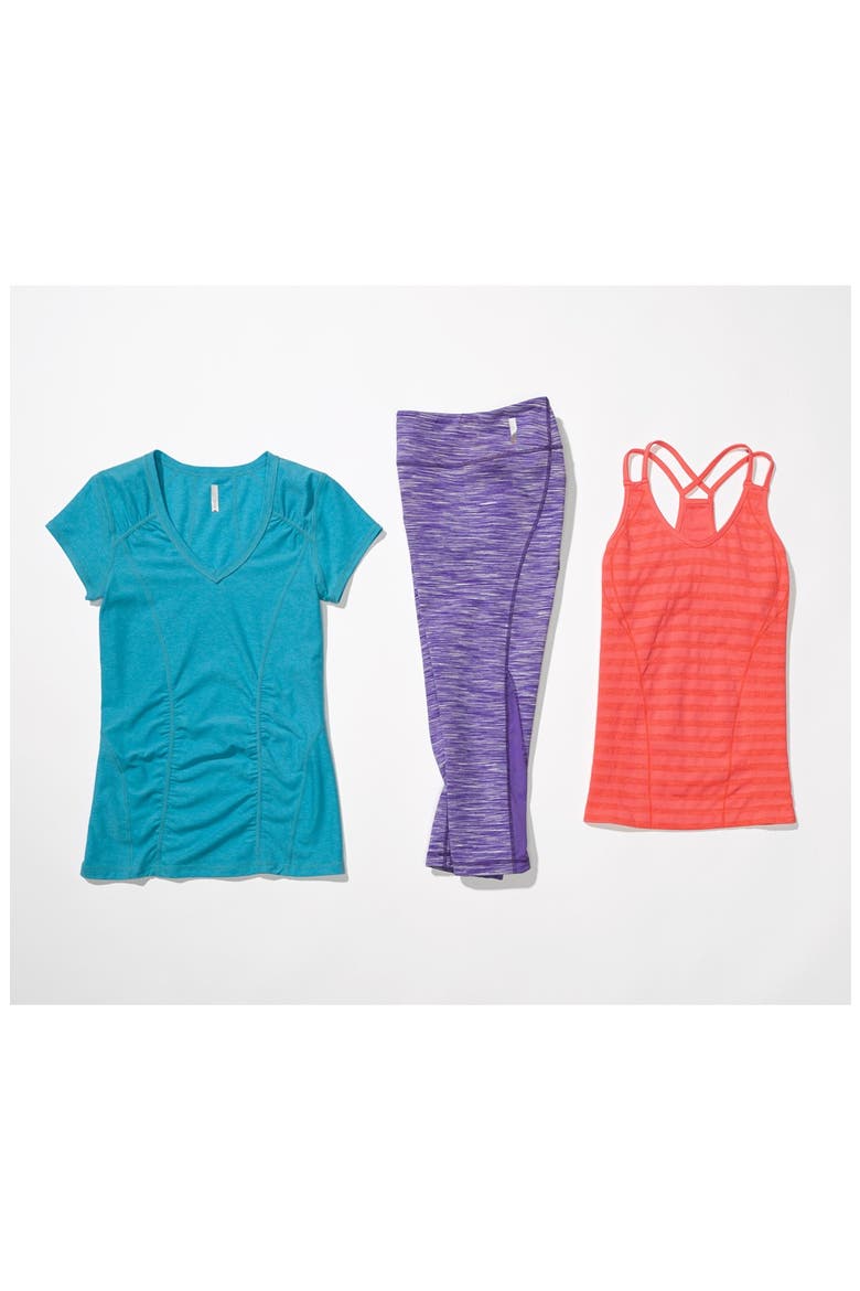 Strappy Seamless Racerback Tank, Alternate, color, BLUE LIGHT