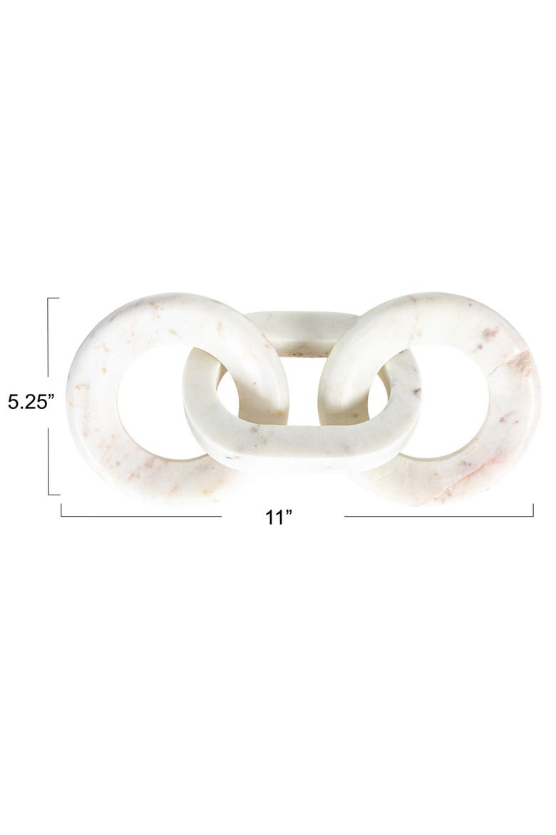 Marble Chain Décor, White, Alternate, color, White