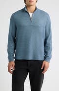 johnnie-O Mikey Printed Check Quarter Zip Pullover