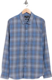 Vince Inwood Plaid Long Sleeve Button-Up Shirt