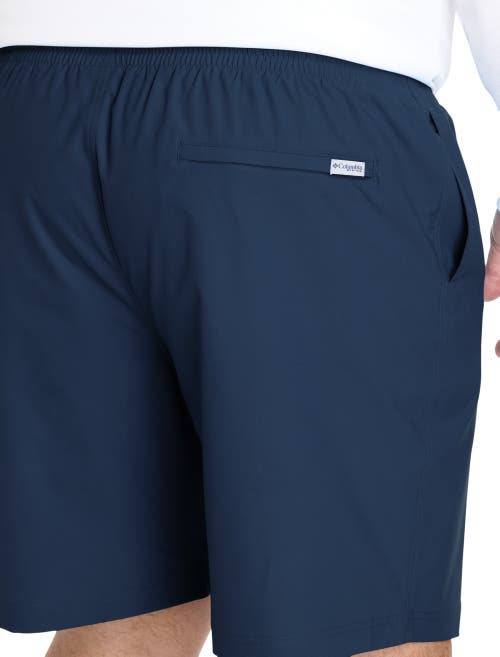 Columbia Big & Tall Pfg Rambler Swim Trunks In Collegiate Navy