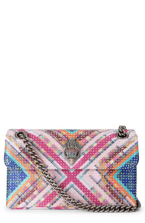 Fabric Kensington 17 Crystal Embellished Flap Bag