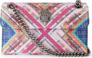 Kurt Geiger London Fabric Kensington 17 Crystal Embellished Flap Bag