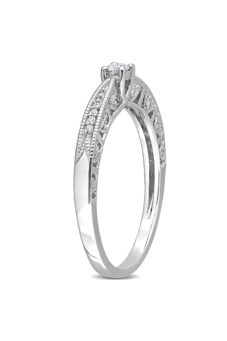 1/10 CTW Diamond Vintage Ring, Alternate, color, Sterling Silver