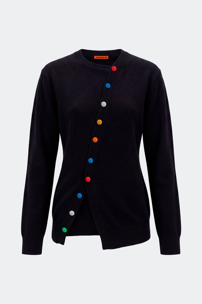 Ada Asymmetrical Cardigan, Alternate, color, Black Multi